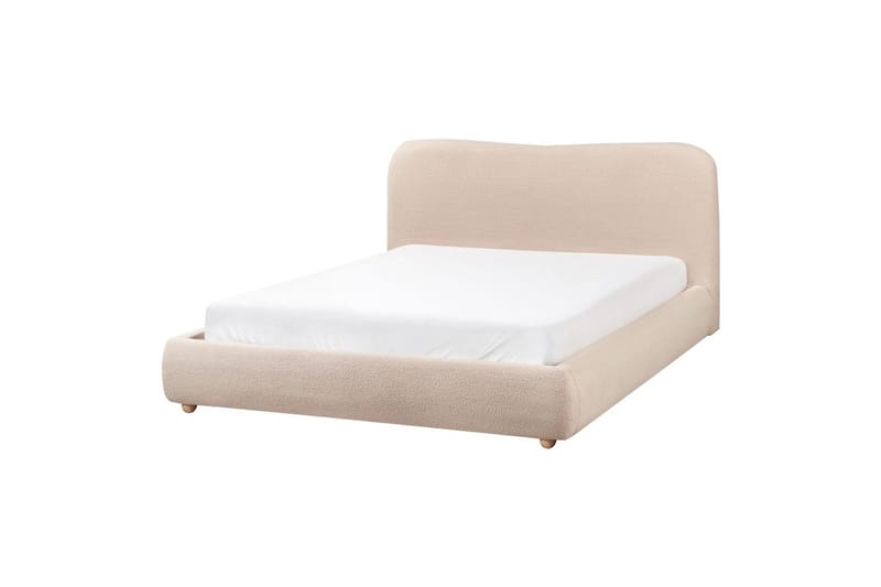 Sänky säilytystilalla Blagnac - Beige/bouclé, Beige/Bouclé, 160x200 cm - Huonekalut - Sänky - Sänkykehikot & sängynrungot