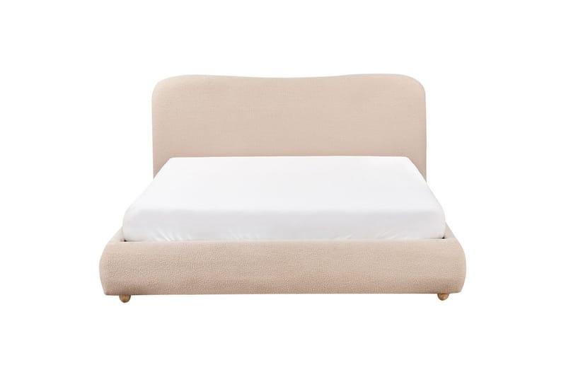 Sänky säilytystilalla Blagnac - Beige/bouclé, Beige/Bouclé, 160x200 cm - Huonekalut - Sänky - Sänkykehikot & sängynrungot