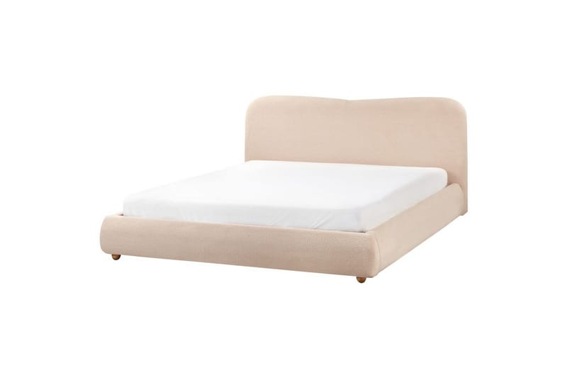 Sänky säilytystilalla Blagnac - Beige/bouclé, Beige/Bouclé, 180x200 cm - Huonekalut - Sänky - Sänkykehikot & sängynrungot