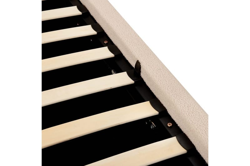 Sänky säilytystilalla Blagnac - Beige/bouclé, Beige/Bouclé, 180x200 cm - Huonekalut - Sänky - Sänkykehikot & sängynrungot