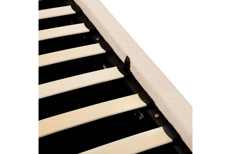 Sänky säilytystilalla Blagnac - Vaaleanbeige/Bouclé, 160x200 cm - Huonekalut - Sänky - Sänkykehikot & sängynrungot