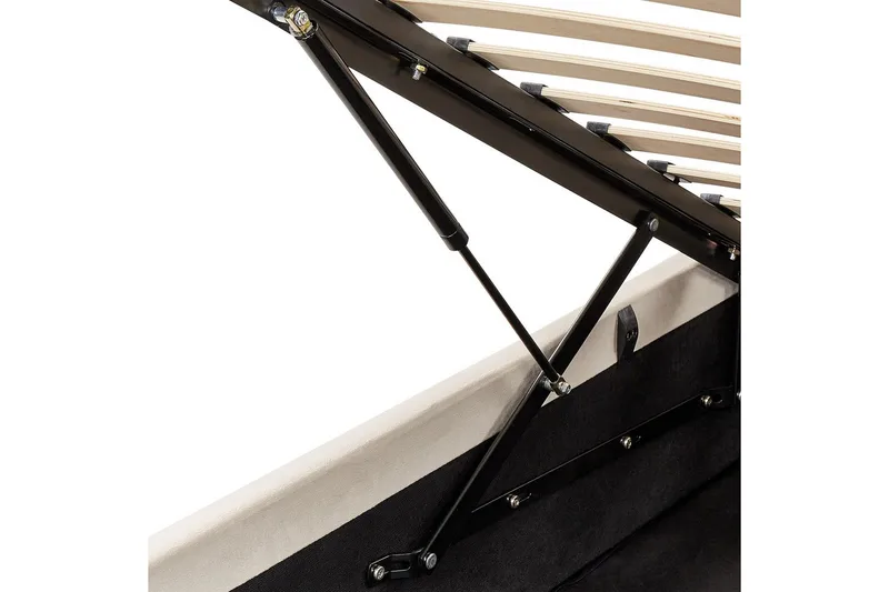 Sänky säilytystilalla Bousse - Beige/Sametti, 180x200 cm - Huonekalut - Sänky - Sänkykehikot & sängynrungot