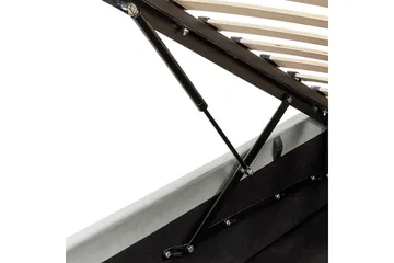 Sänky säilytystilalla Bousse - Harmaa/Sametti, 160x200 cm - Huonekalut - Sänky - Sänkykehikot & sängynrungot