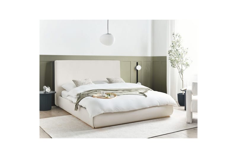 Sänky säilytystilalla Campagne - Beige, 160x200 cm - Huonekalut - Sänky - Sänkykehikot & sängynrungot