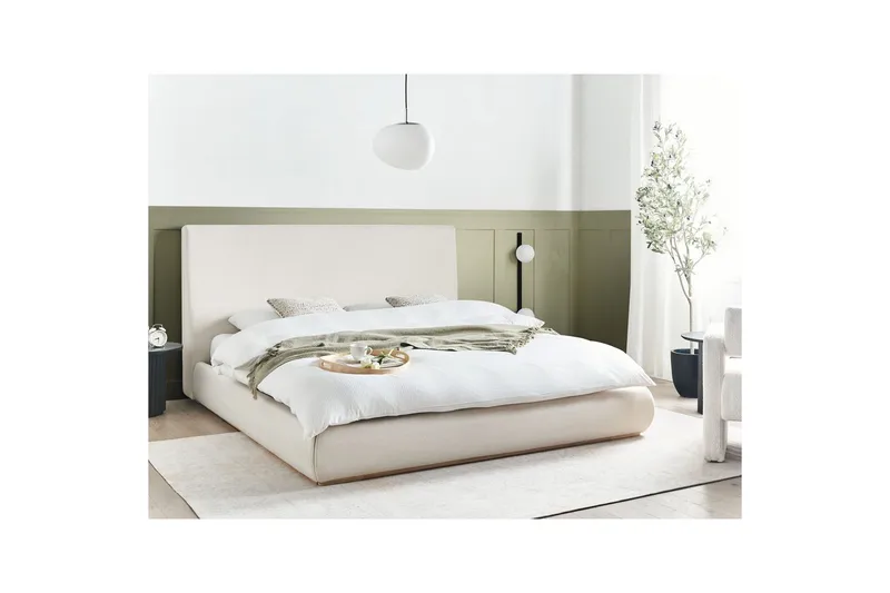 Sänky säilytystilalla Campagne - Beige, 180x200 cm - Huonekalut - Sänky - Sänkykehikot & sängynrungot