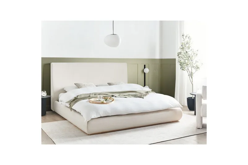 Sänky säilytystilalla Campagne - Beige, 180x200 cm - Huonekalut - Sänky - Sänkykehikot & sängynrungot