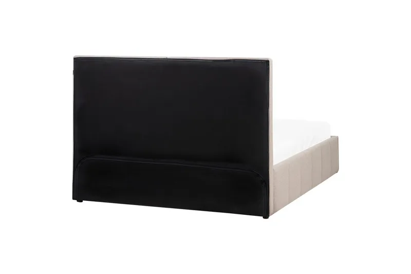 Sänky säilytystilalla Castelnavet - Beige, musta, 160x200 cm - Huonekalut - Sänky - Sänkykehikot & sängynrungot