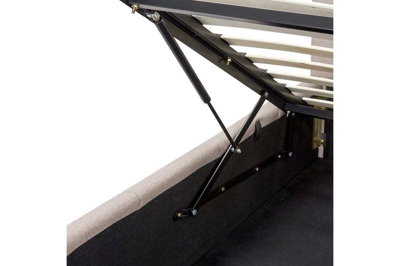 Sänky säilytystilalla Castelnavet - Beige, musta, 180x200 cm - Huonekalut - Sänky - Sänkykehikot & sängynrungot