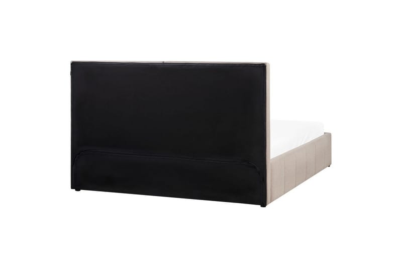 Sänky säilytystilalla Castelnavet - Beige, musta, 180x200 cm - Huonekalut - Sänky - Sänkykehikot & sängynrungot