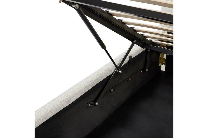 Sänky säilytystilalla Castelnavet - Valkoinen, Musta, 160x200 cm - Huonekalut - Sänky - Sänkykehikot & sängynrungot