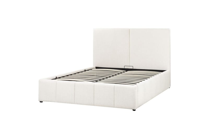 Sänky säilytystilalla Castelnavet - Valkoinen, Musta, 160x200 cm - Huonekalut - Sänky - Sänkykehikot & sängynrungot