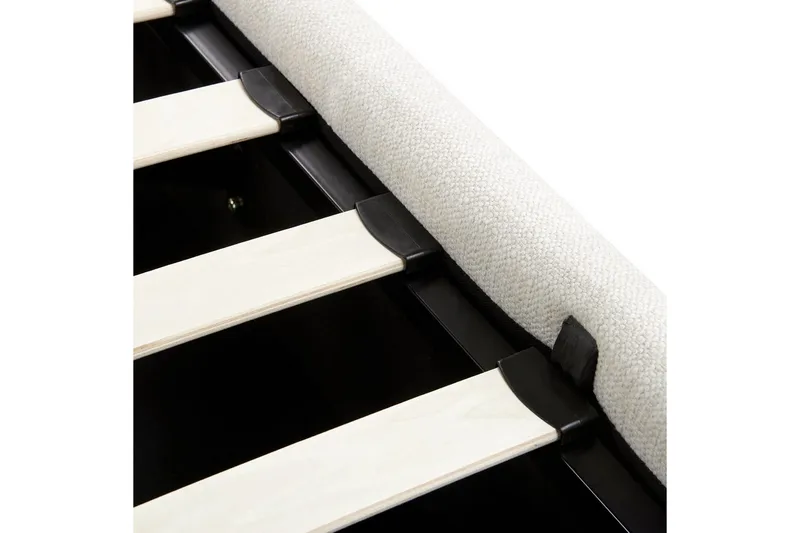 Sänky säilytystilalla Castelnavet - Valkoinen, Musta, 160x200 cm - Huonekalut - Sänky - Sänkykehikot & sängynrungot