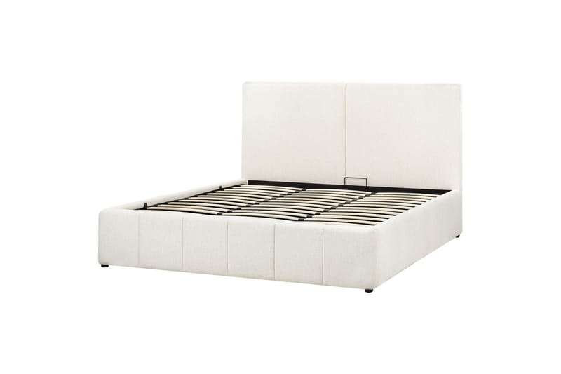 Sänky säilytystilalla Castelnavet - Valkoinen, Musta, 180x200 cm - Huonekalut - Sänky - Sänkykehikot & sängynrungot