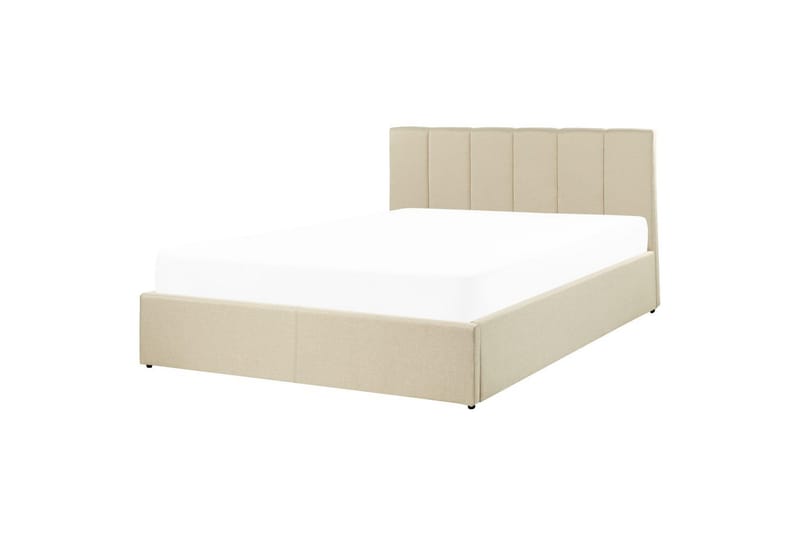 Sänky säilytystilalla Dreux - Beige, musta, 140x200 cm - Huonekalut - Sänky - Sänkykehikot & sängynrungot