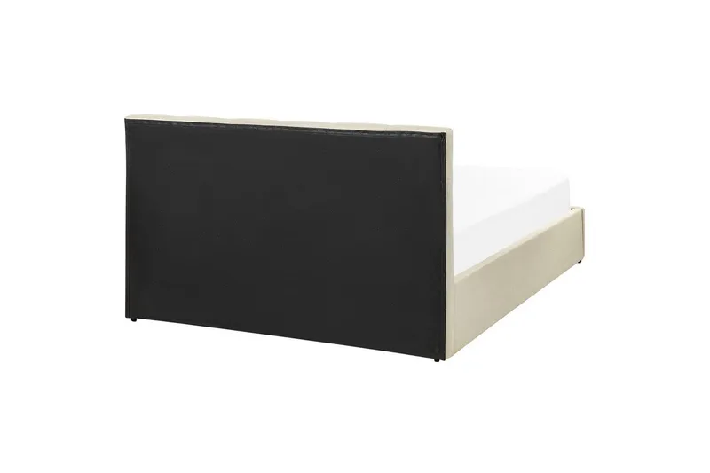 Sänky säilytystilalla Dreux - Beige, musta, 140x200 cm - Huonekalut - Sänky - Sänkykehikot & sängynrungot