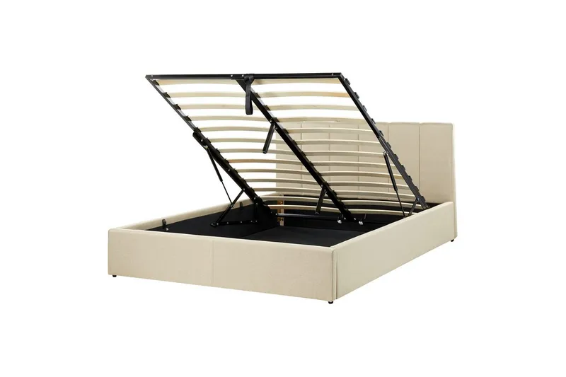 Sänky säilytystilalla Dreux, Beige, musta, 140x200 cm