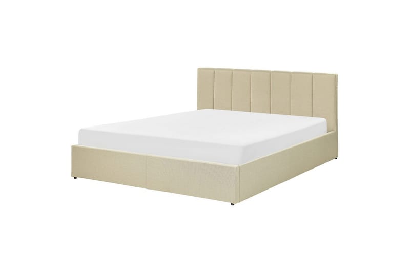 Sänky säilytystilalla Dreux - Beige, musta, 160x200 cm - Huonekalut - Sänky - Sänkykehikot & sängynrungot