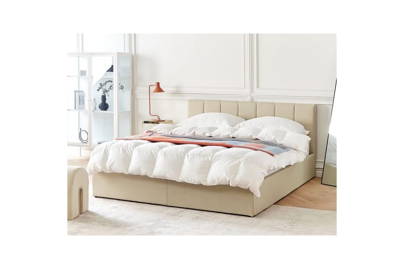 Sänky säilytystilalla Dreux - Beige, musta, 160x200 cm - Huonekalut - Sänky - Sänkykehikot & sängynrungot