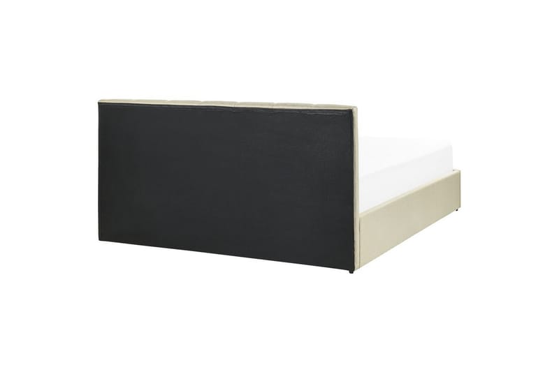 Sänky säilytystilalla Dreux - Beige, musta, 160x200 cm - Huonekalut - Sänky - Sänkykehikot & sängynrungot