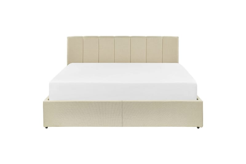 Sänky säilytystilalla Dreux - Beige, musta, 160x200 cm - Huonekalut - Sänky - Sänkykehikot & sängynrungot