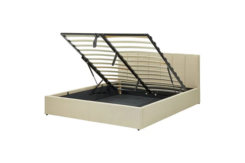 Sänky säilytystilalla Dreux, Beige, musta, 160x200 cm