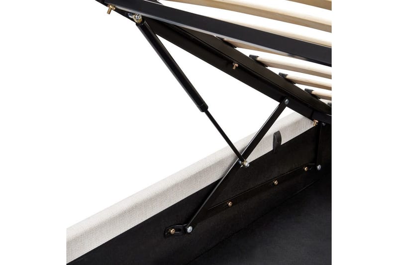 Sänky säilytystilalla Lagord - Luonnonvalkoinen, Musta, 160x200 cm - Huonekalut - Sänky - Sänkykehikot & sängynrungot