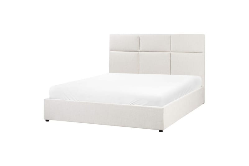 Sänky säilytystilalla Lagord - Luonnonvalkoinen, Musta, 160x200 cm - Huonekalut - Sänky - Sänkykehikot & sängynrungot