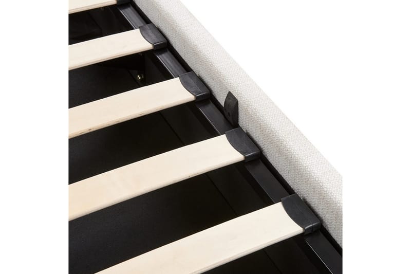 Sänky säilytystilalla Lagord - Luonnonvalkoinen, Musta, 160x200 cm - Huonekalut - Sänky - Sänkykehikot & sängynrungot