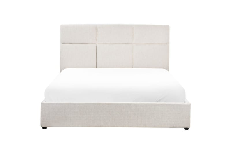 Sänky säilytystilalla Lagord - Luonnonvalkoinen, Musta, 160x200 cm - Huonekalut - Sänky - Sänkykehikot & sängynrungot