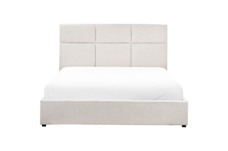 Sänky säilytystilalla Lagord - Luonnonvalkoinen, Musta, 160x200 cm - Huonekalut - Sänky - Sänkykehikot & sängynrungot