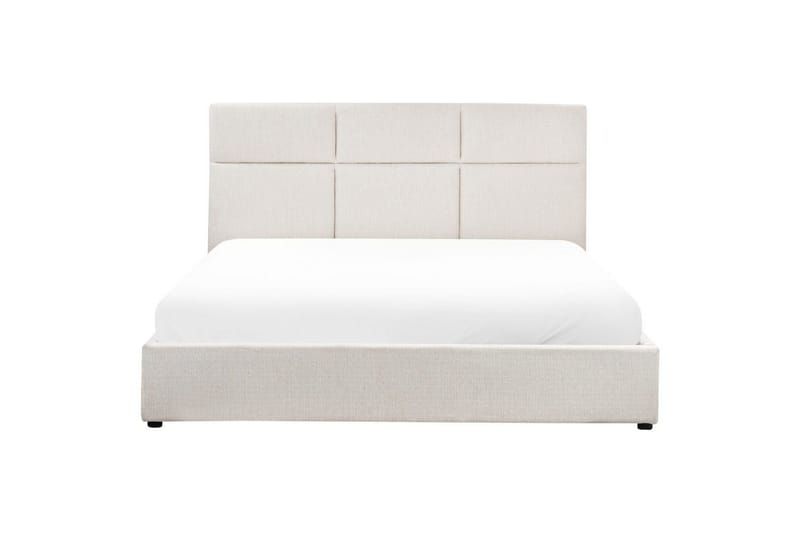 Sänky säilytystilalla Lagord - Luonnonvalkoinen, Musta, 180x200 cm - Huonekalut - Sänky - Sänkykehikot & sängynrungot