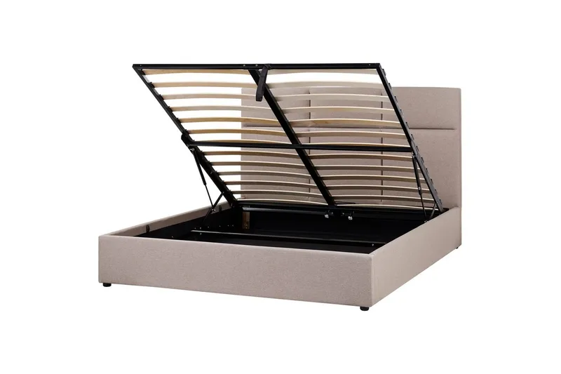 Sänky säilytystilalla Lagord, Taupe, musta, 160x200 cm