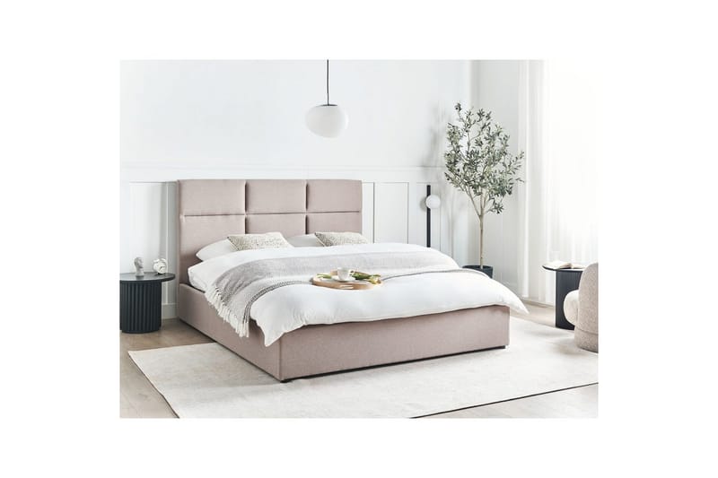 Sänky säilytystilalla Lagord - Taupe, musta, 160x200 cm - Huonekalut - Sänky - Sänkykehikot & sängynrungot