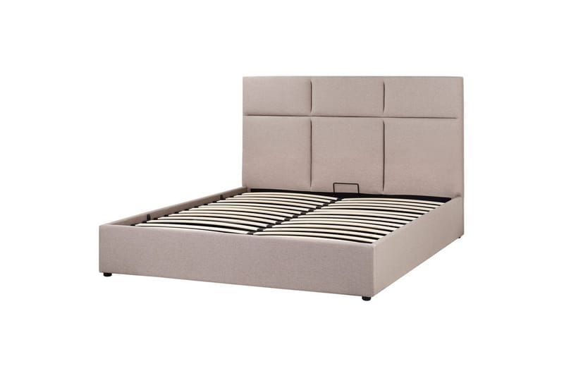 Sänky säilytystilalla Lagord - Taupe, musta, 160x200 cm - Huonekalut - Sänky - Sänkykehikot & sängynrungot