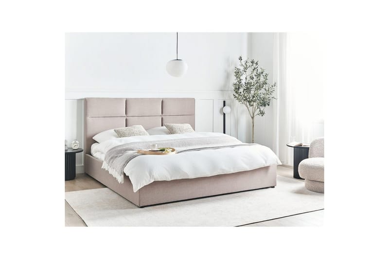 Sänky säilytystilalla Lagord - Taupe, musta, 180x200 cm - Huonekalut - Sänky - Sänkykehikot & sängynrungot