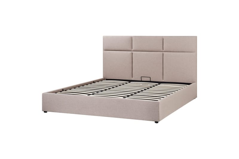 Sänky säilytystilalla Lagord - Taupe, musta, 180x200 cm - Huonekalut - Sänky - Sänkykehikot & sängynrungot