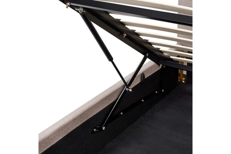 Sänky säilytystilalla Lagord - Taupe, musta, 180x200 cm - Huonekalut - Sänky - Sänkykehikot & sängynrungot