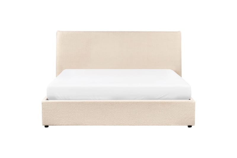 Sänky säilytystilalla Lavaur - Beige/bouclé, Beige/Bouclé, 160x200 cm - Huonekalut - Sänky - Sänkykehikot & sängynrungot