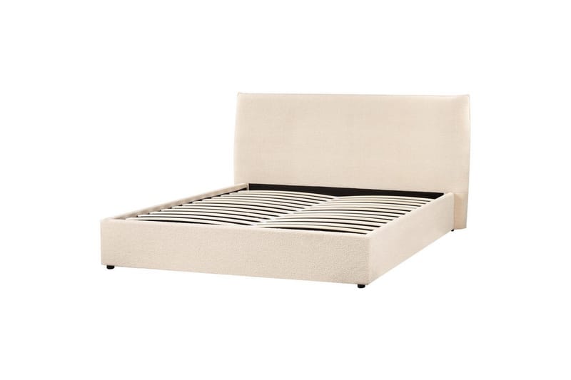Sänky säilytystilalla Lavaur - Beige/bouclé, Beige/Bouclé, 160x200 cm - Huonekalut - Sänky - Sänkykehikot & sängynrungot