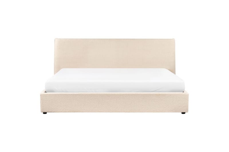 Sänky säilytystilalla Lavaur - Beige/bouclé, Beige/Bouclé, 180x200 cm - Huonekalut - Sänky - Sänkykehikot & sängynrungot