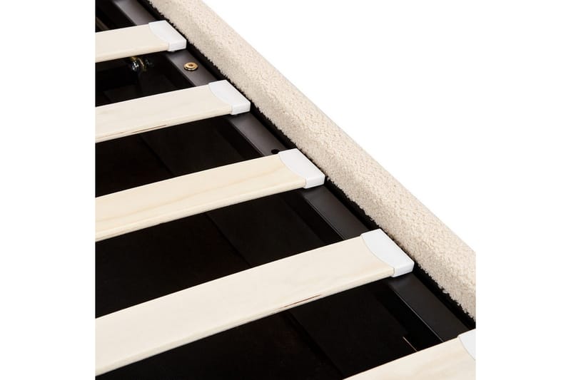 Sänky säilytystilalla Lavaur - Beige/bouclé, Beige/Bouclé, 180x200 cm - Huonekalut - Sänky - Sänkykehikot & sängynrungot