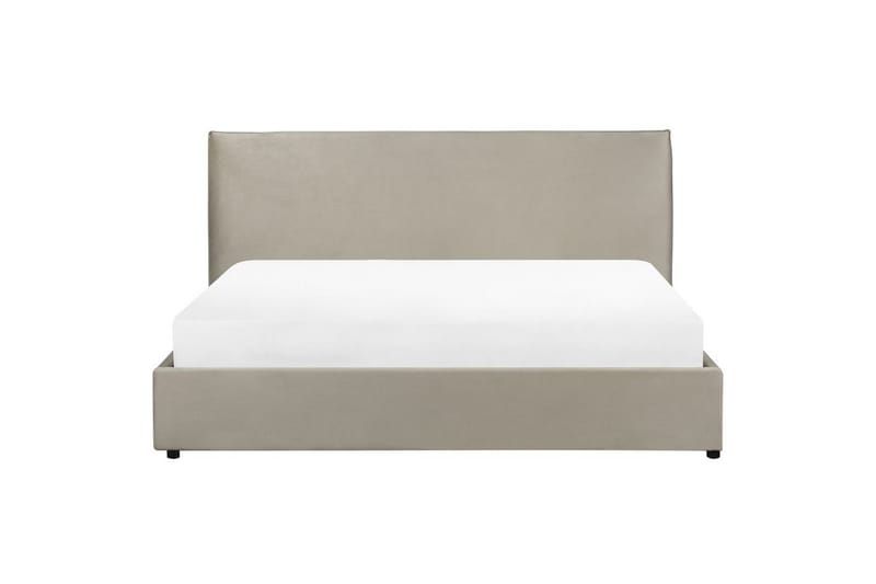 Sänky säilytystilalla Lavaur - Taupe/Sametti, Taupe/sametti, 180x200 cm - Huonekalut - Sänky - Sänkykehikot & sängynrungot
