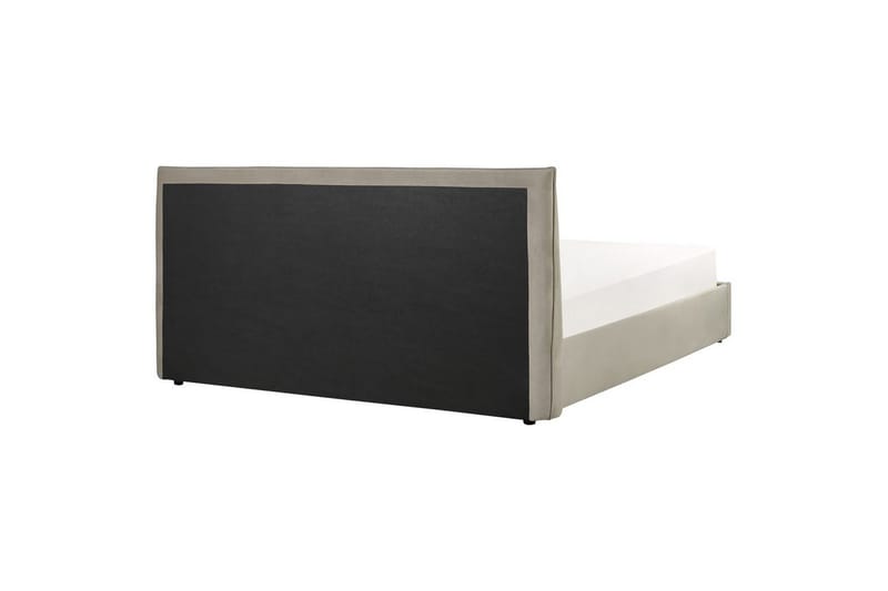 Sänky säilytystilalla Lavaur - Taupe/Sametti, Taupe/sametti, 180x200 cm - Huonekalut - Sänky - Sänkykehikot & sängynrungot