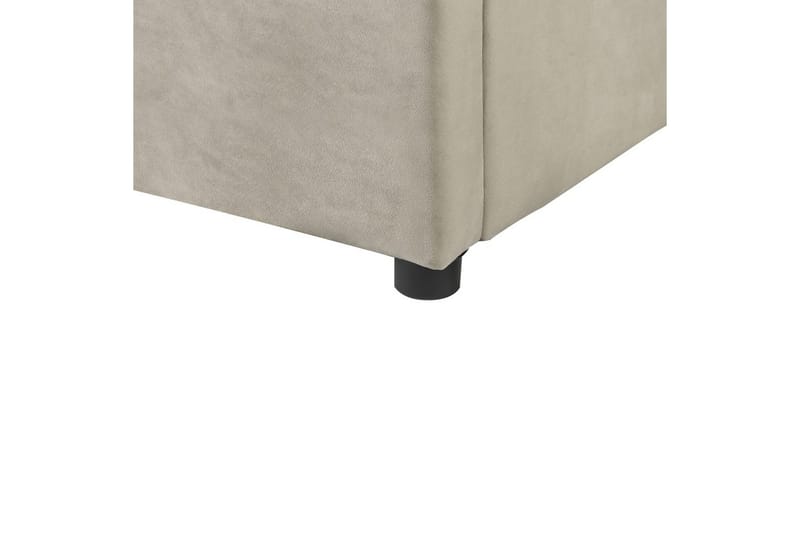 Sänky säilytystilalla Lavaur - Taupe/Sametti, Taupe/sametti, 180x200 cm - Huonekalut - Sänky - Sänkykehikot & sängynrungot