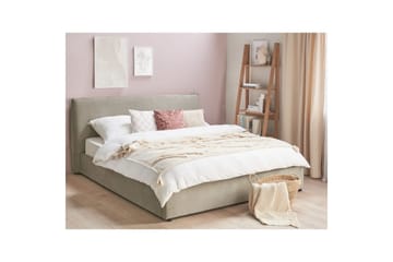 Sänky säilytystilalla Lavaur - Taupe/Sametti, Taupe/sametti, 180x200 cm - Huonekalut - Sänky - Sänkykehikot & sängynrungot