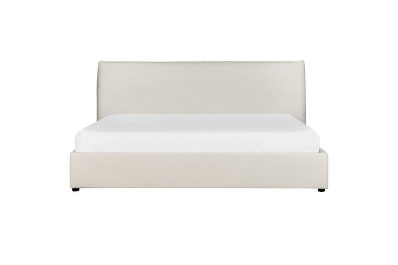 Sänky säilytystilalla Lavaur - Valkoinen/Bouclé, 180x200 cm - Huonekalut - Sänky - Sänkykehikot & sängynrungot