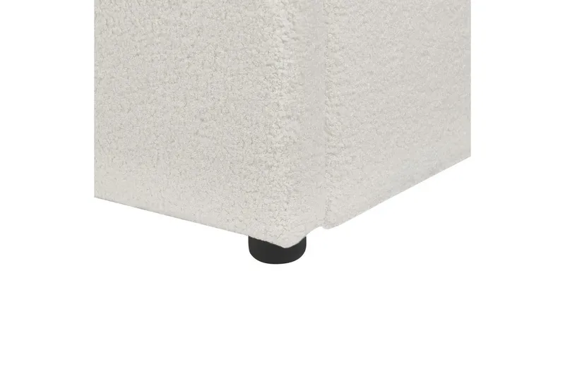 Sänky säilytystilalla Lavaur - Valkoinen/Bouclé, 180x200 cm - Huonekalut - Sänky - Sänkykehikot & sängynrungot