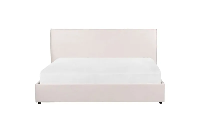 Sänky säilytystilalla Lavaur - Valkoinen/Sametti, 180x200 cm - Huonekalut - Sänky - Sänkykehikot & sängynrungot