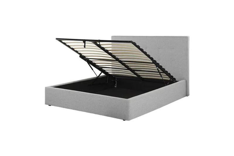 Sänky säilytystilalla Lorient, Harmaa/Polyesteri, Harmaa/polyesteri, 140x200 cm