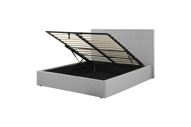 Sänky säilytystilalla Lorient, Harmaa/Polyesteri, Harmaa/polyesteri, 140x200 cm